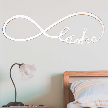 Drewniany napis. Wieczna miłość. Rozmiar: 500 x 164 mm