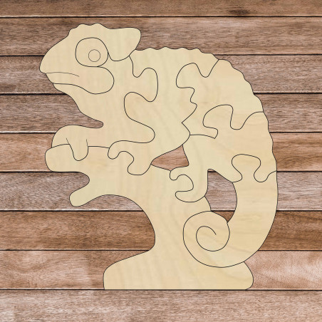 Drewniana wkładka montessori dla dzieci - KAMELEON | SENTOP