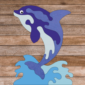 Drewniana pomoc sensoryczna Montessori - Delfin | SENTOP... 2