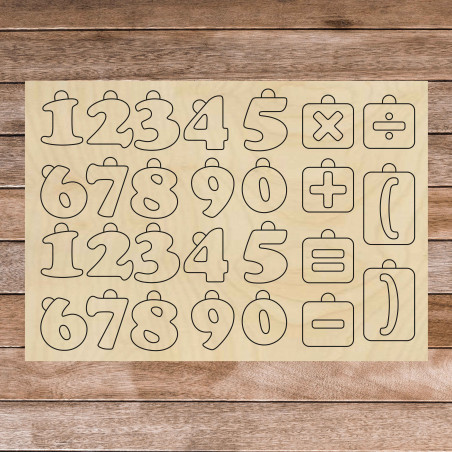 Drewniana pomoc sensoryczna Montessori - Matematyka | SENTOP H017 Topola