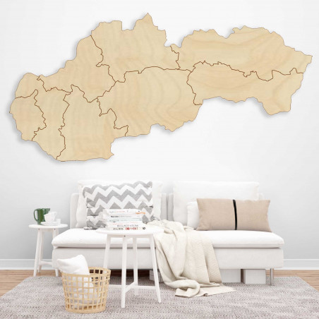 Drewniana mapa ścienna Slovakia - 8 sztuk | SENTOP