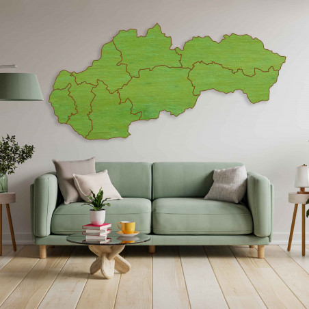 Drewniana mapa ścienna Slovakia - 8 sztuk | SENTOP