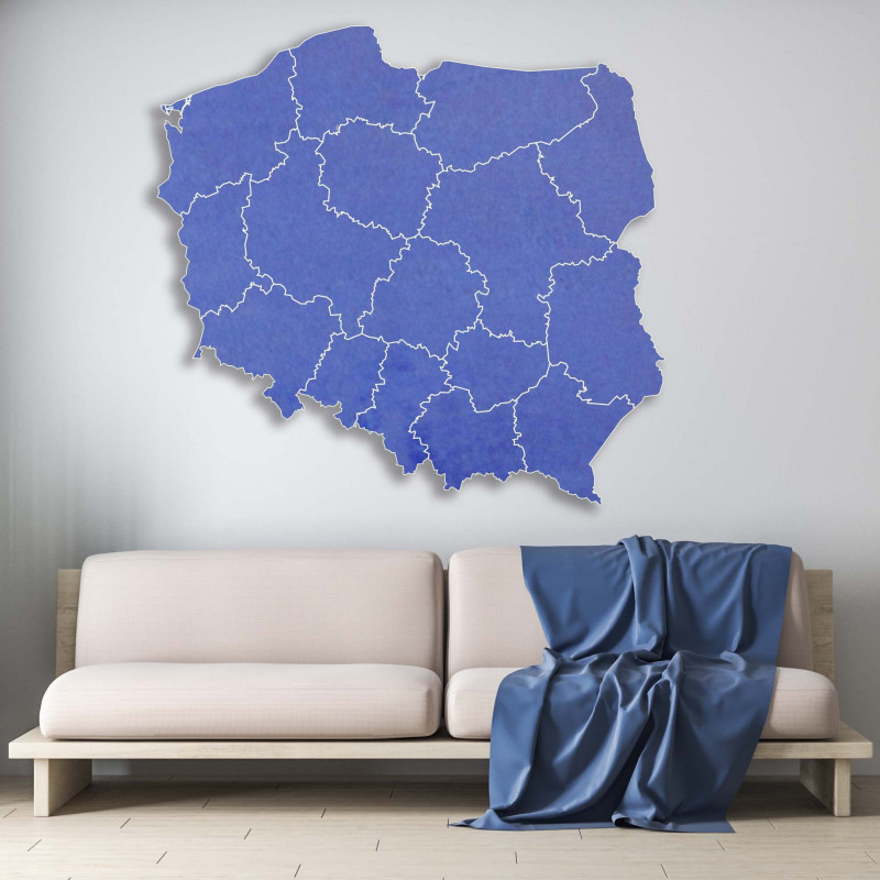 Drewniana mapa ścienna Rzeczpospolita Polska -...