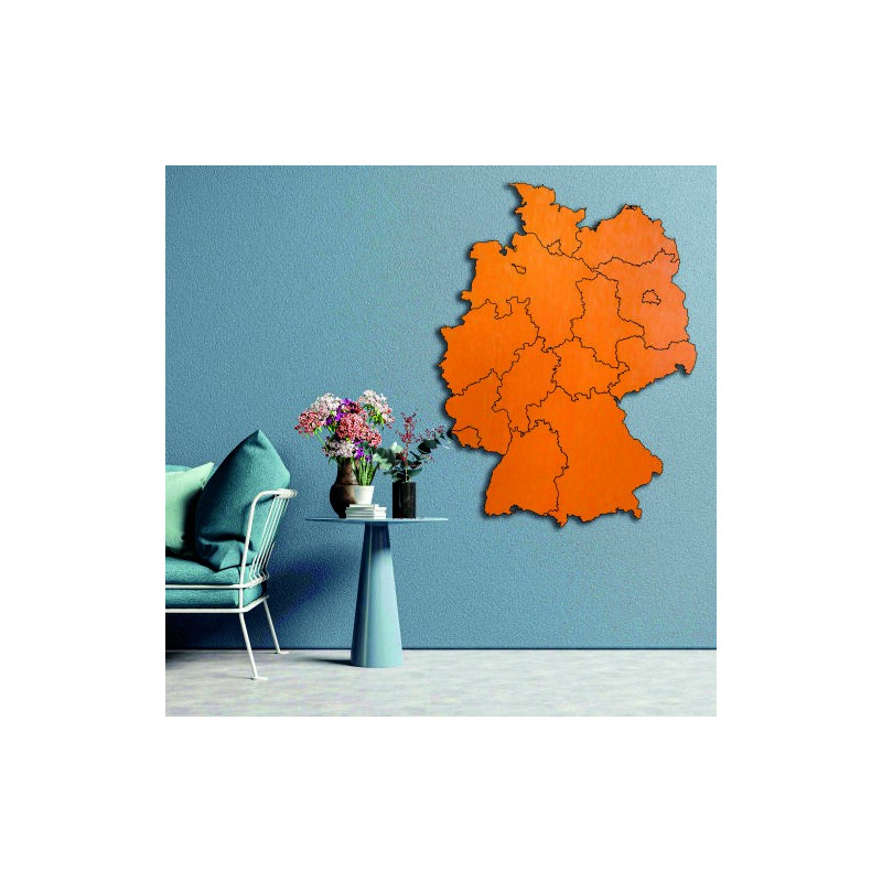 Drewniana mapa ścienna Niemcy - 16 sztuk | SENTOP