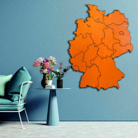 Drewniana mapa ścienna Niemcy - 16 sztuk | SENTOP