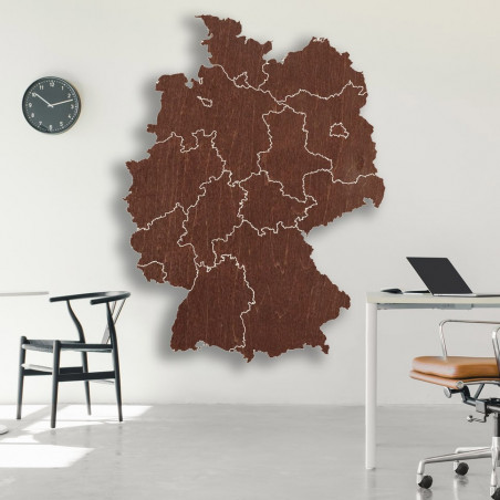 Drewniana mapa ścienna Niemcy - 16 sztuk | SENTOP