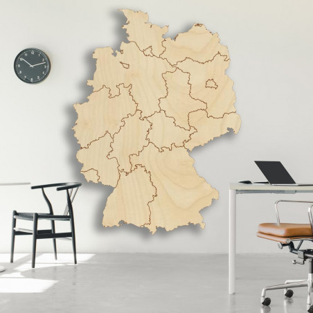 Drewniana mapa ścienna Niemcy - 16 sztuk | SENTOP