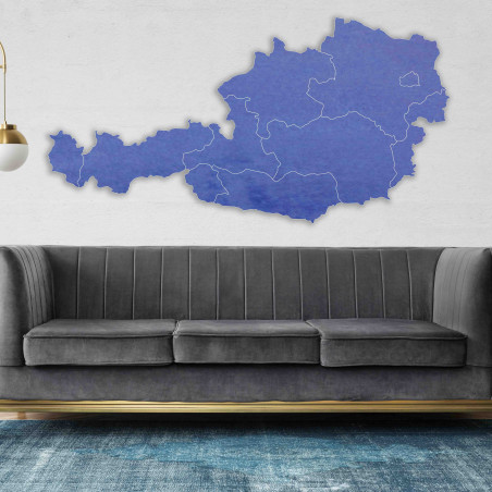 Drewniana mapa na ścianie Austrii - 10 szt | SENTOP