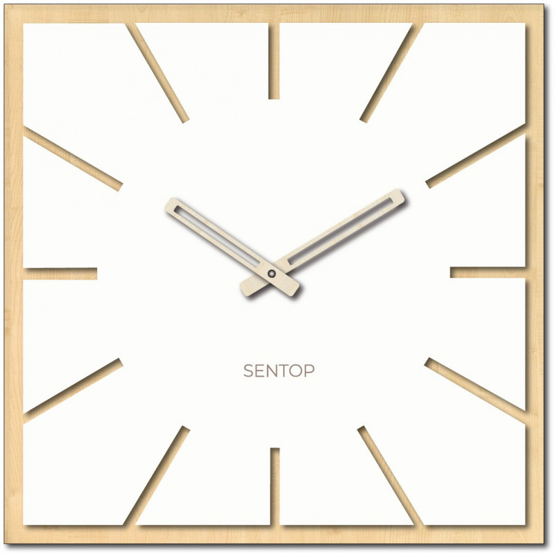 Drewniany zegar ścienny z płyty HDF KLON - do...