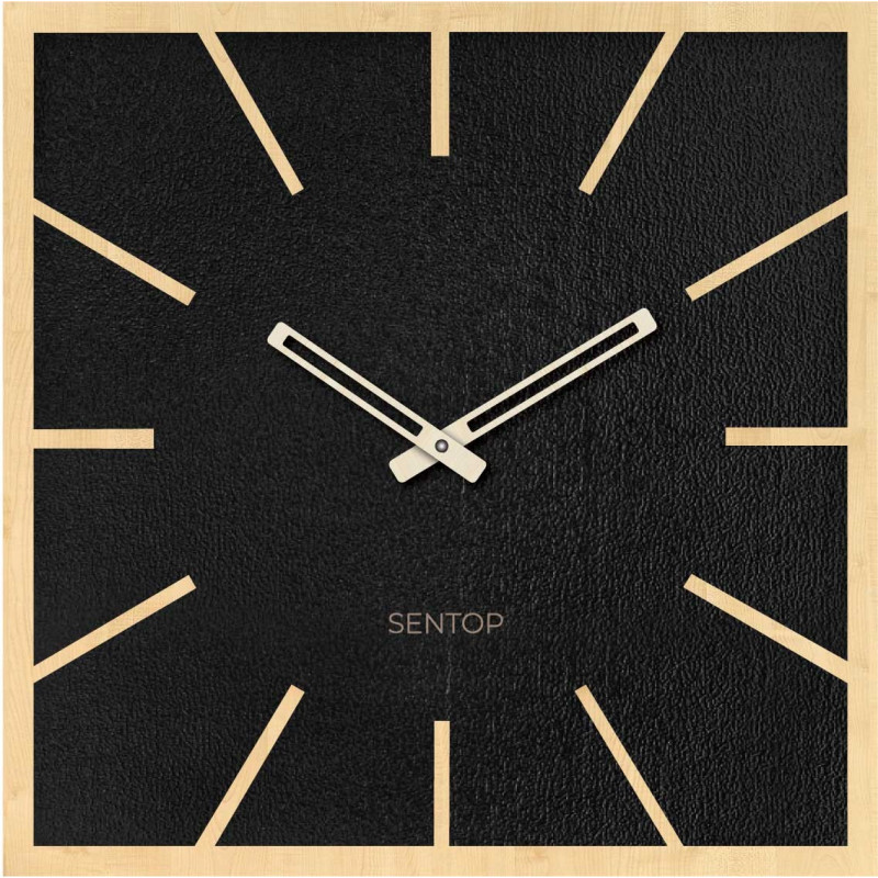 Drewniany zegar ścienny z płyty HDF KLON - do...