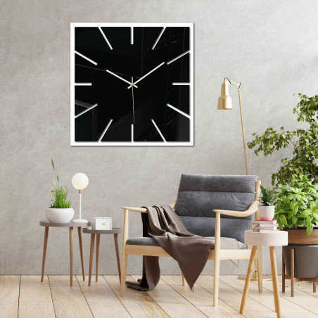 Lustro z zegarem ściennym w rozmiarze 30-50 cm