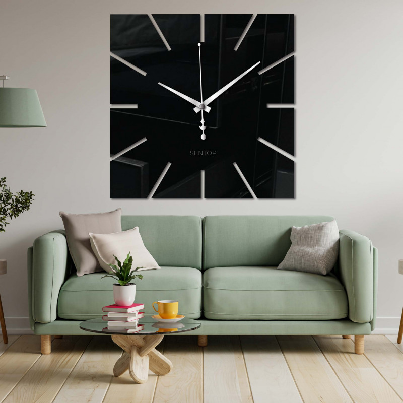 Zegar ścienny Minimalistyczny kwadratowy design - KAVARDI