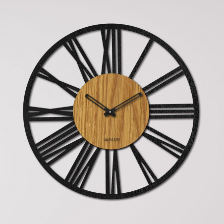 Zegar ścienny cyfry rzymskie dąb - ORFERIG