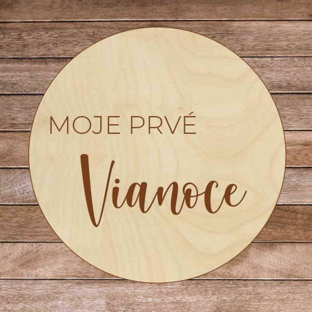 Drewniany kamień milowy - Moje pierwsze Boże Narodzenie 1 szt
