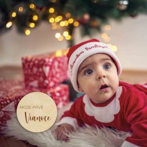 Drewniany kamień milowy - Moje pierwsze Boże Narodzenie 1... 2