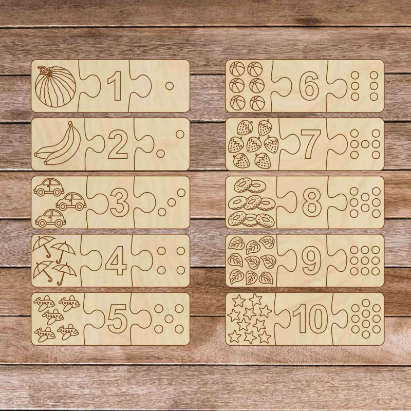 Drewniana układanka dla dzieci - Układanka...