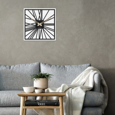 Drewniany zegar ścienny - Sentop | HDFK031 | orzech wenge