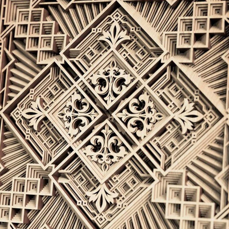 Ekskluzywny obraz ścienny mandala 3D kwadrat -...