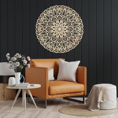 Elegancka mandala - drewniana dekoracja ścienna - SOFIS