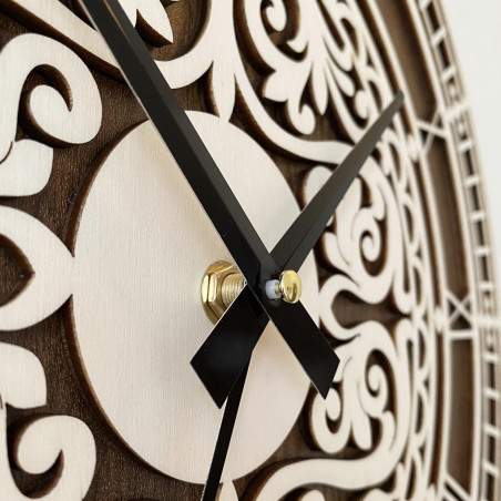 Elegancki drewniany zegar ścienny - Sentop | PR0463 | dwuwarstwowy