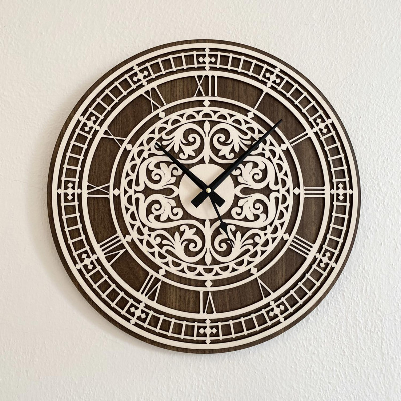 Elegancki drewniany zegar ścienny - Sentop |...