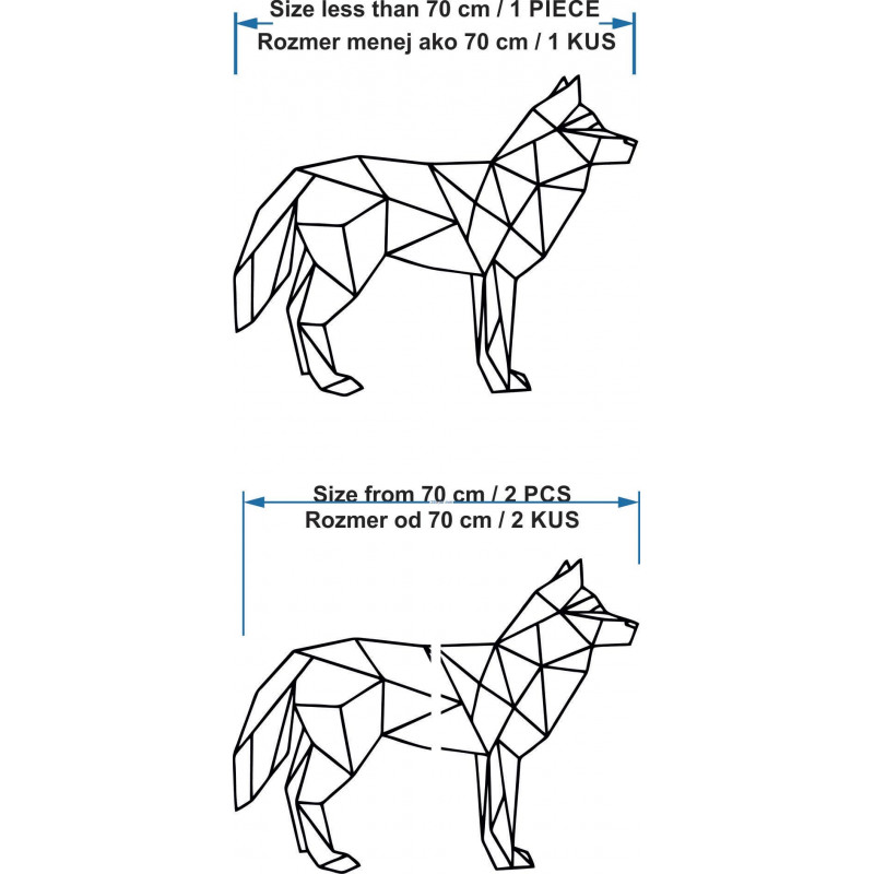 Geometryczny obraz ścienny wilk - LATA