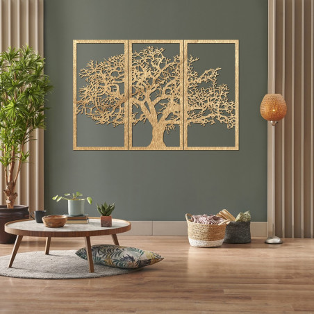 Malowidło ścienne drewniane 3 sztuki