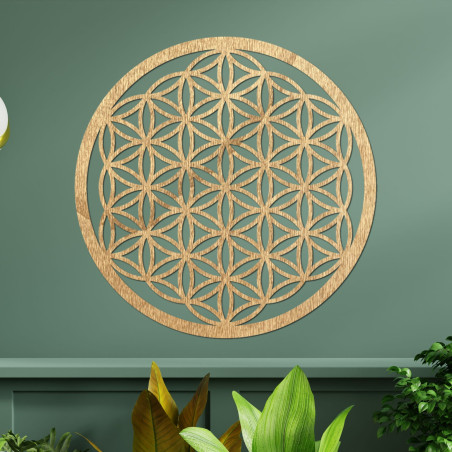 Drewniana mandala na ścianę - Kwiat życia Drewniana mandala na ścianę - Kwiat życia