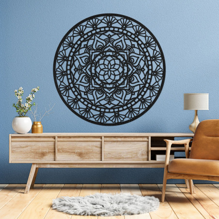 Drewniana mandala - kwiat życia
