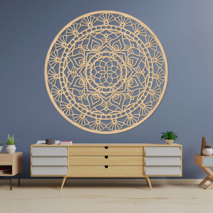 Drewniana mandala - kwiat życia