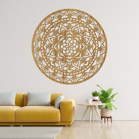 Drewniana mandala - kwiat życia