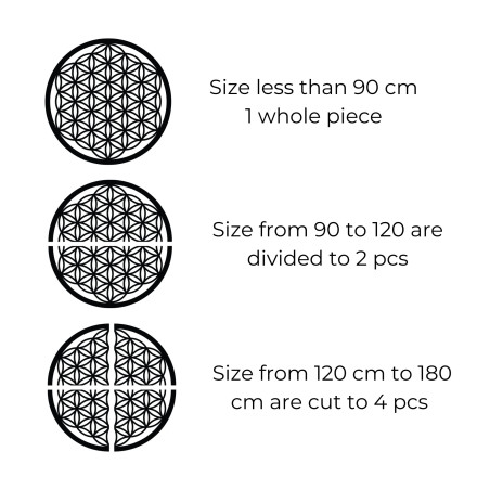 Drewniana mandala na ścianę - Kwiat życia