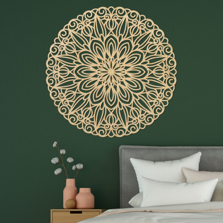 Elegancka mandala - drewniana dekoracja ścienna - SOFIS