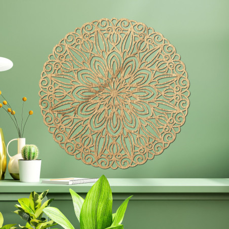 Elegancka mandala - drewniana dekoracja ścienna - SOFIS