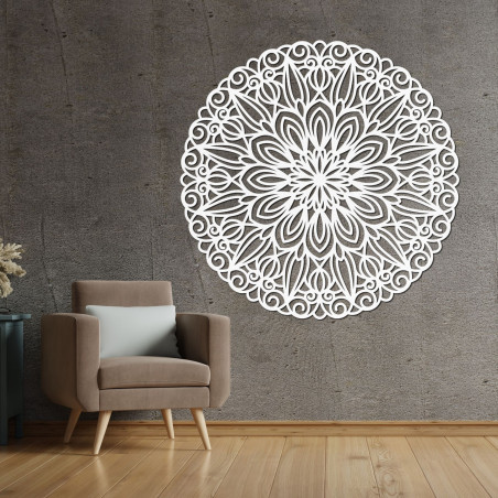 Elegancka mandala - drewniana dekoracja ścienna - SOFIS