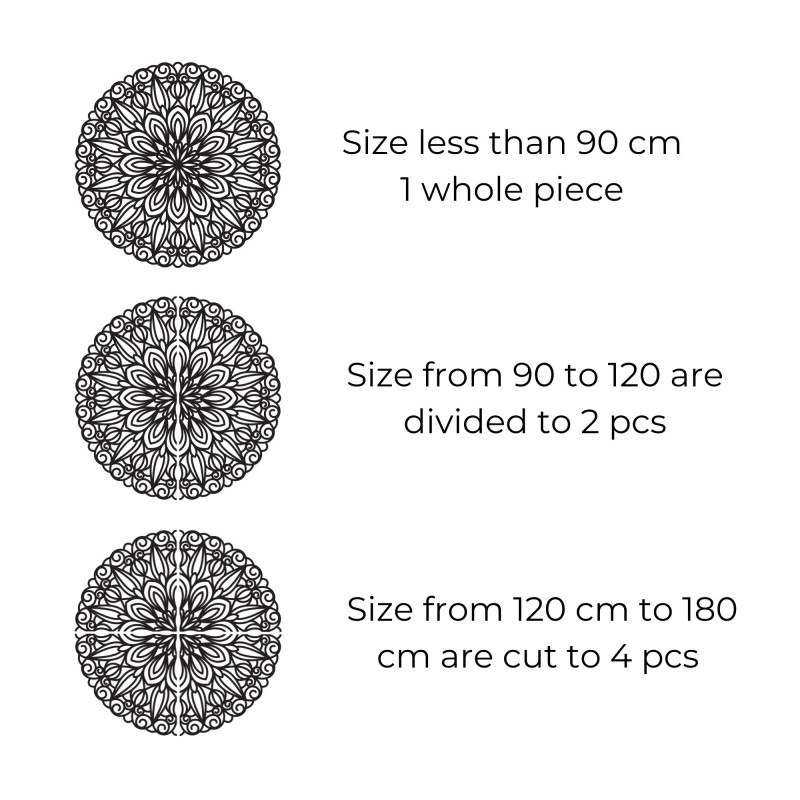 Elegancka drewniana mandala na ścianę - SOFIS