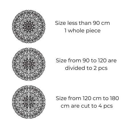 Rzeźbiona drewniana mandala na ścianę - kwiat czasu - ORIN