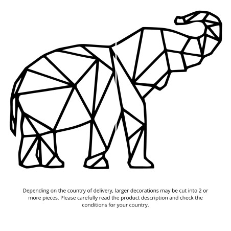 Geometryczny obraz ścienny słoń - MALRVIN