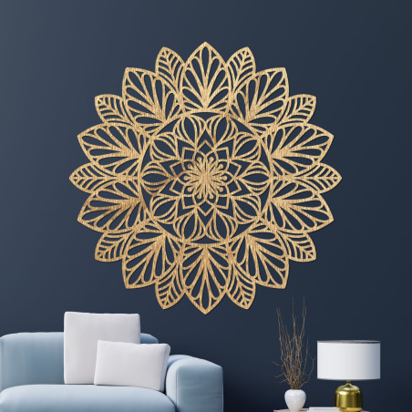 Drewniana mandala na ścianę kwiat życia - FRIHETI