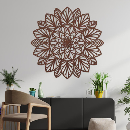 Drewniana mandala na ścianę kwiat życia - FRIHETI