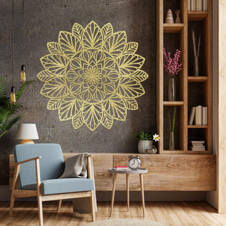 Drewniana mandala na ścianę kwiat życia - FRIHETI