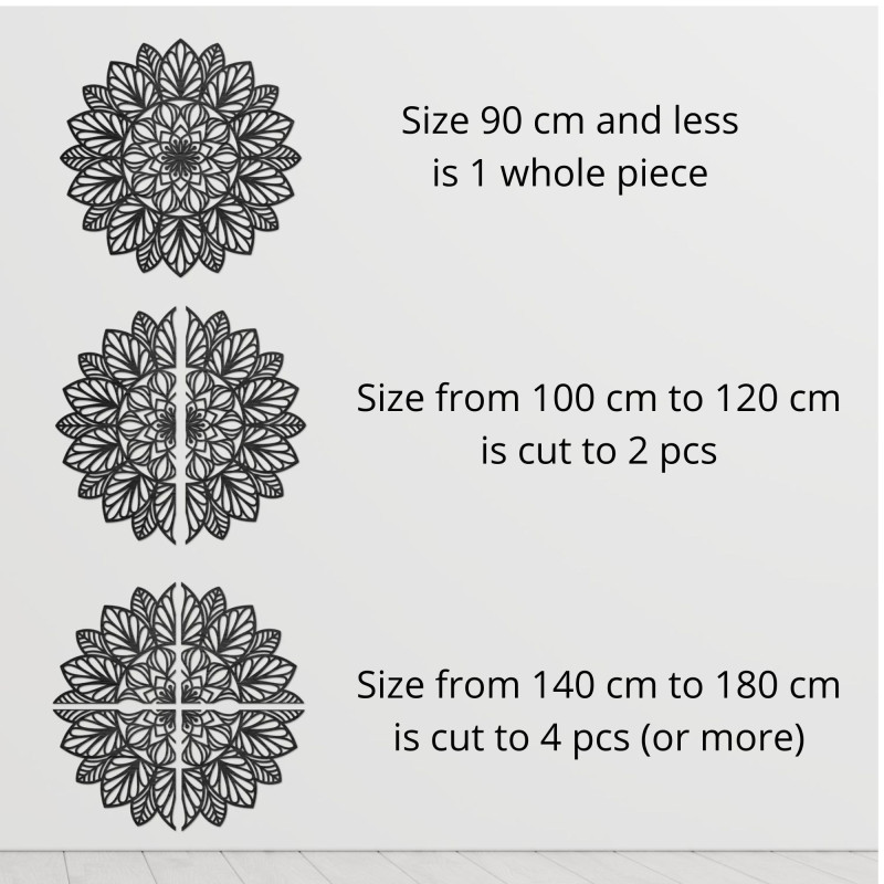 Drewniana mandala na ścianę kwiat życia - FRIHETI