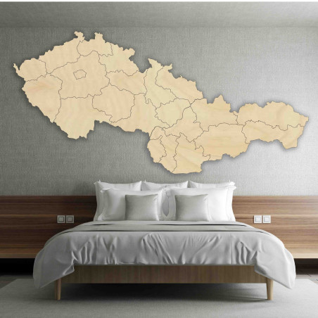 Drewniana mapa Republiki Czechosłowackiej - Geografia