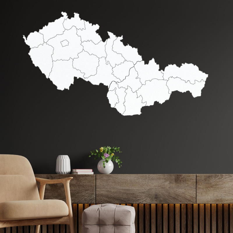Drewniana mapa Republiki Czechosłowackiej -...