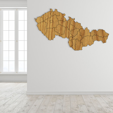 Drewniana mapa Republiki Czechosłowackiej - Geografia