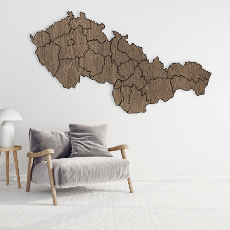 Drewniana mapa Republiki Czechosłowackiej - Geografia