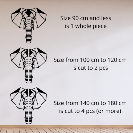 Drewniana dekoracja ścienna głowa słonia - LOXODONTA
