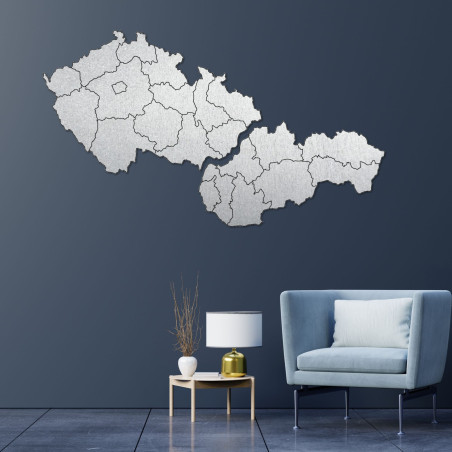 Drewniana mapa Słowacji i Czech - PUZZLE