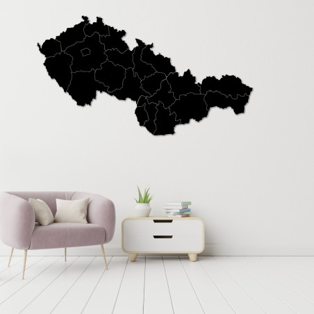 Drewniana mapa Słowacji i Czech - PUZZLE