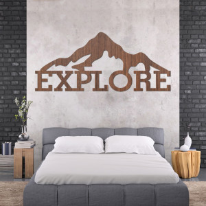 Rzeźbiony drewniany obraz góry - JAMMONY 2